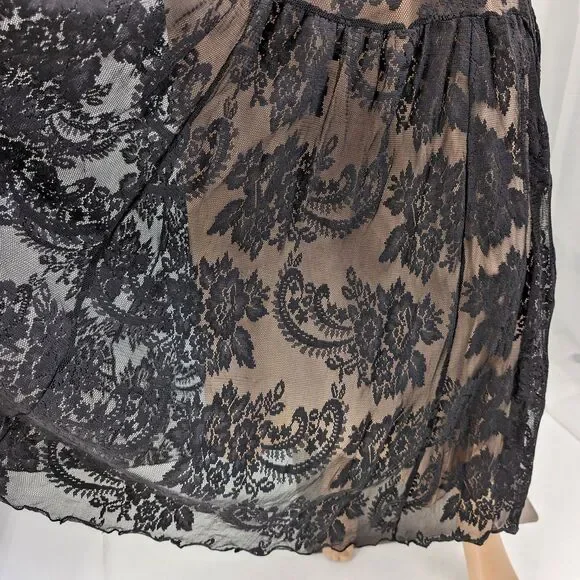 Vintage y2k Newport News Strapless Gown Black Lace Dress Prom Whimsygoth Size 8 - Picture 12 of 12
